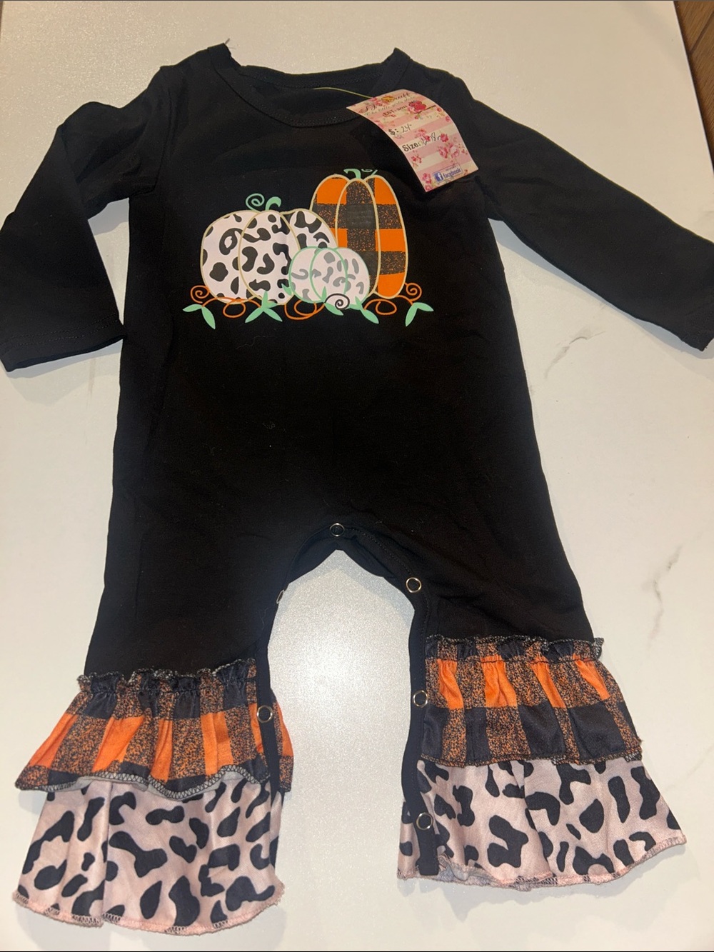 NWT Pumpkin Ruffle One-Piece